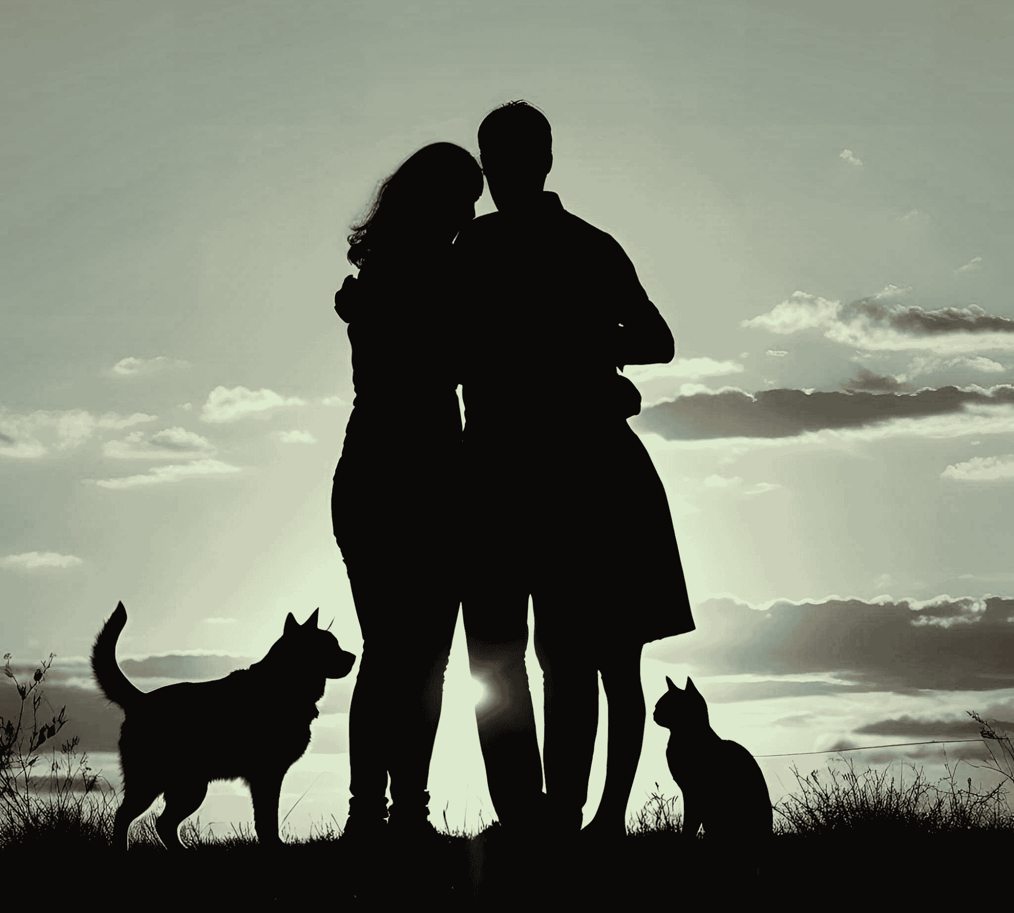 familie cu animal la cabinet veterinar în Cluj